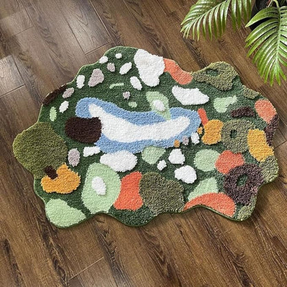 Moss-Inspired Tufted Rug