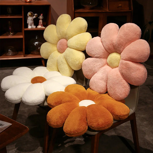 Plush Daisy Cushion