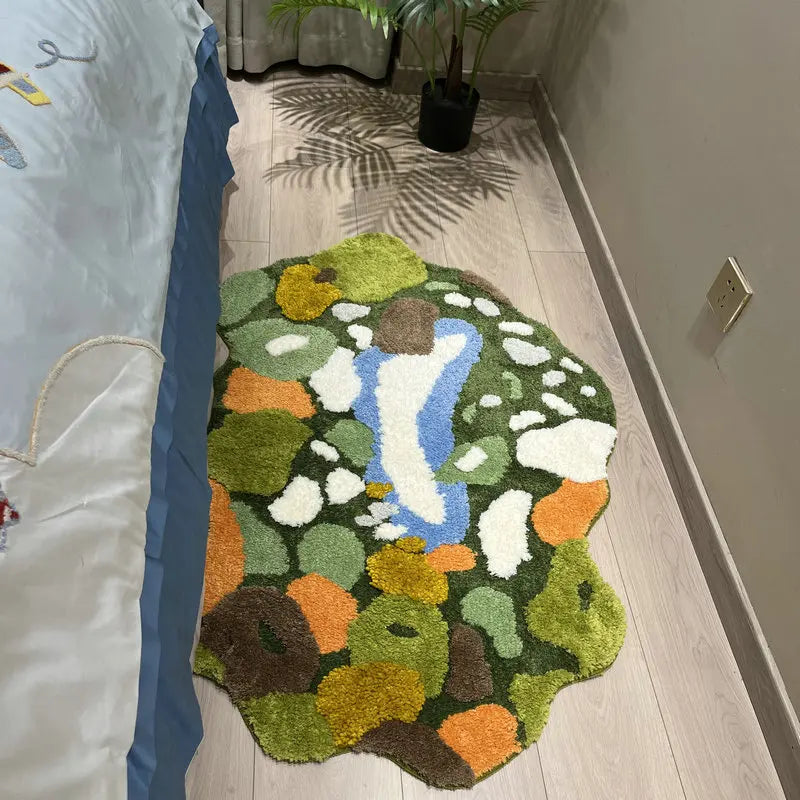 Moss-Inspired Tufted Rug