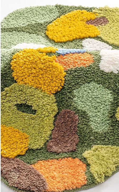 Moss-Inspired Tufted Rug